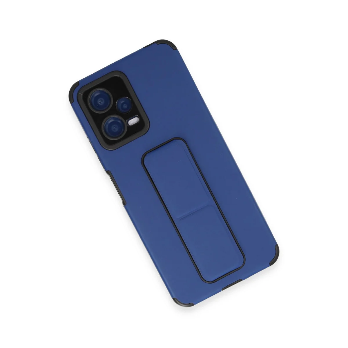 Poco X5 5G Kılıf Mega Standlı Silikon - Mavi