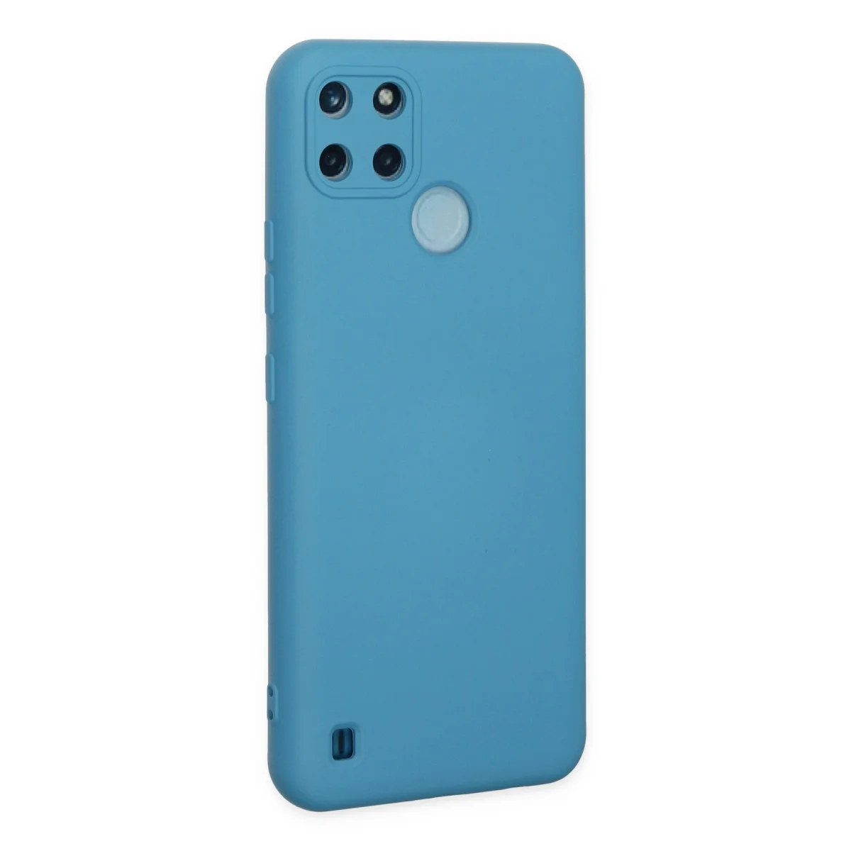 Realme C25Y Kılıf Nano içi Kadife Silikon - Mavi