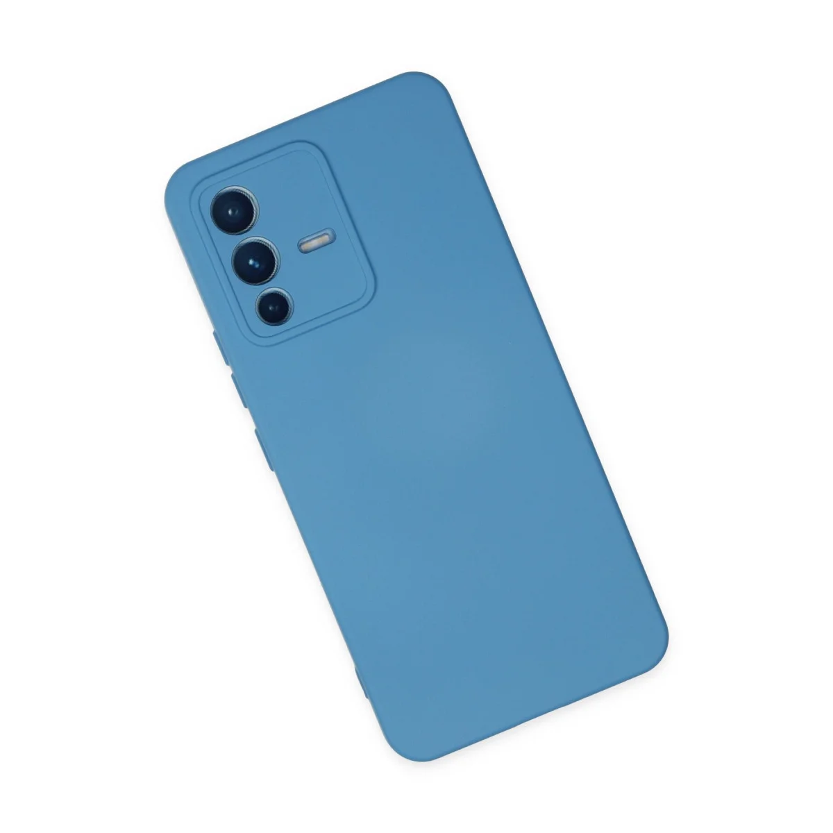 V23 5G Kılıf Nano içi Kadife Silikon - Mavi
