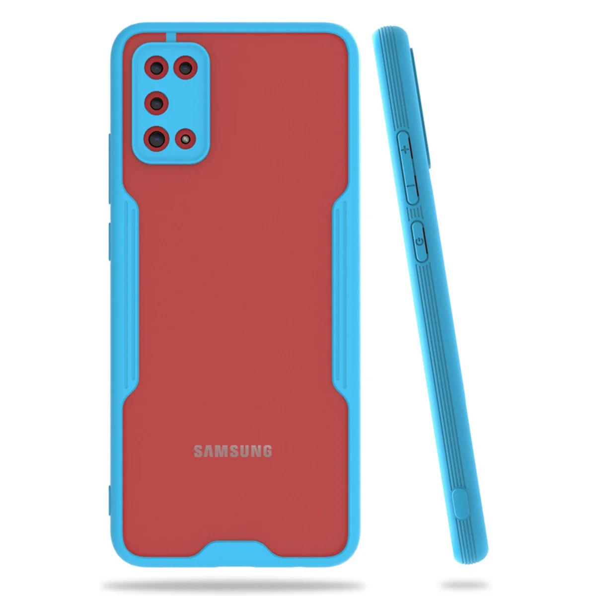 Galaxy A02S Kılıf Platin Silikon - Mavi