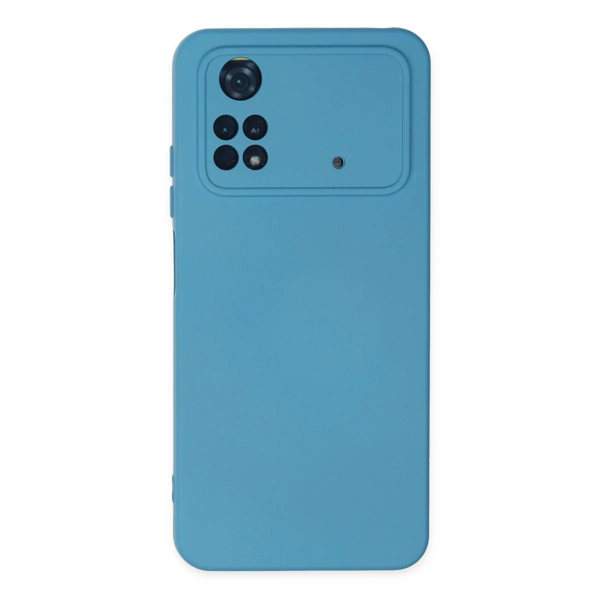 Poco M4 Pro 4G Kılıf Nano içi Kadife Silikon - Mavi