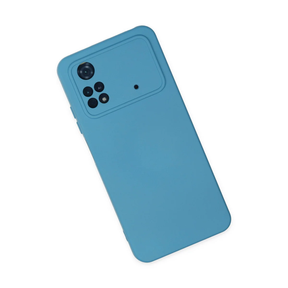 Poco M4 Pro 4G Kılıf Nano içi Kadife Silikon - Mavi
