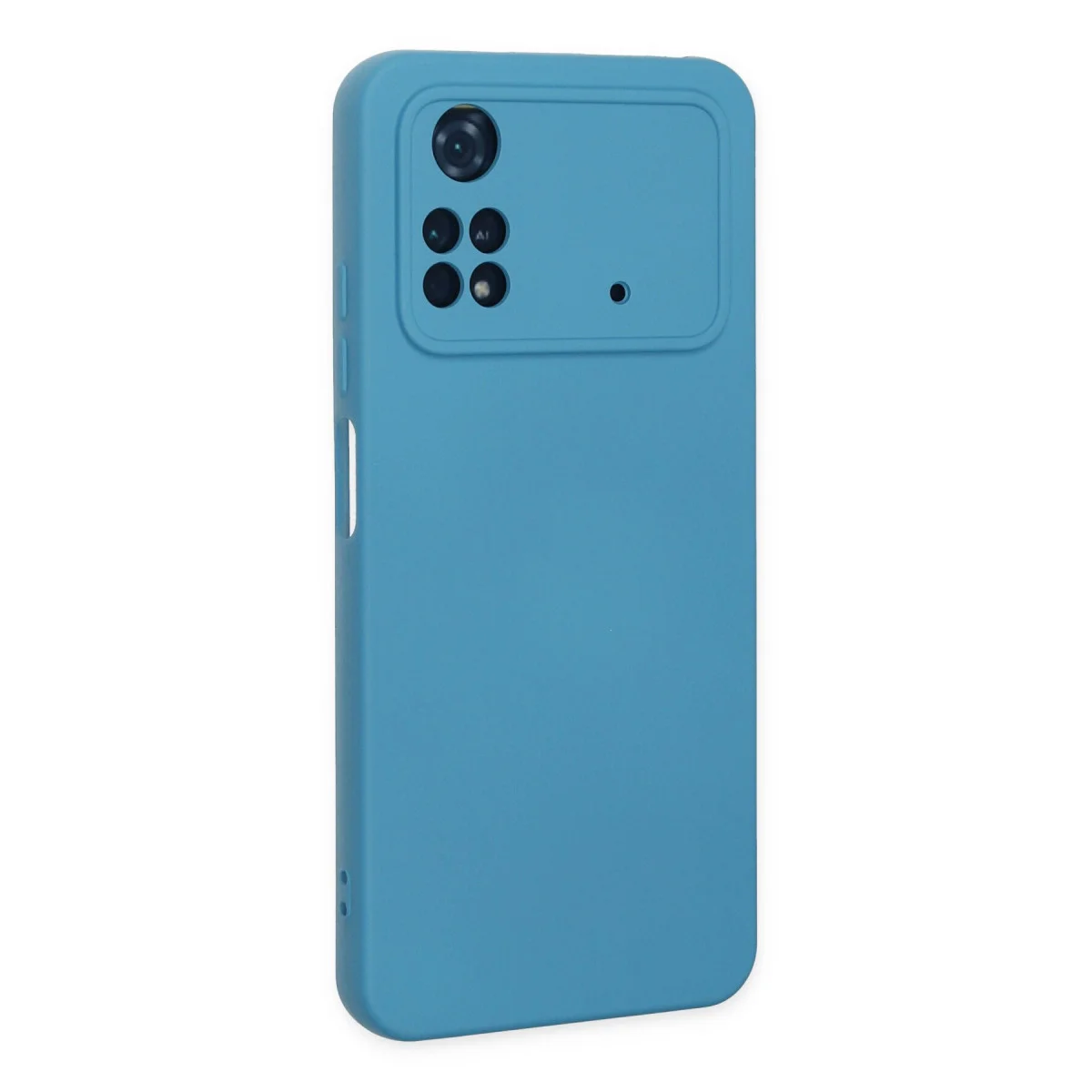 Poco M4 Pro 4G Kılıf Nano içi Kadife Silikon - Mavi