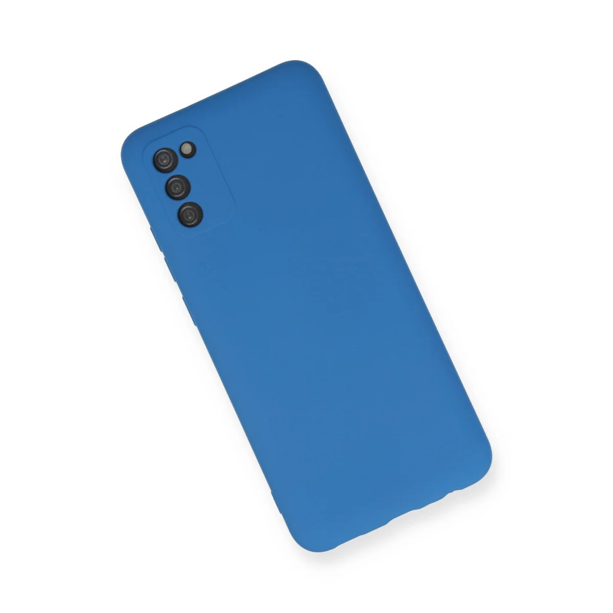 Galaxy A02S Kılıf Nano içi Kadife Silikon - Mavi