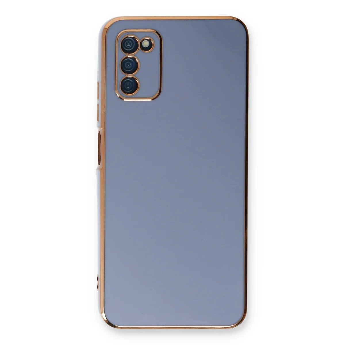 Galaxy A03S Kılıf Volet Silikon - Mavi