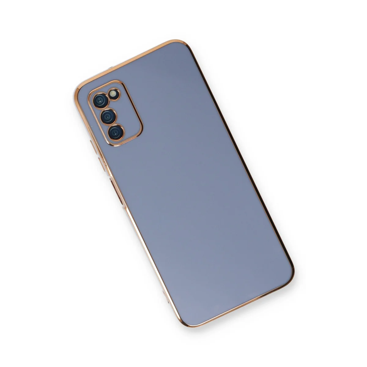 Galaxy A03S Kılıf Volet Silikon - Mavi