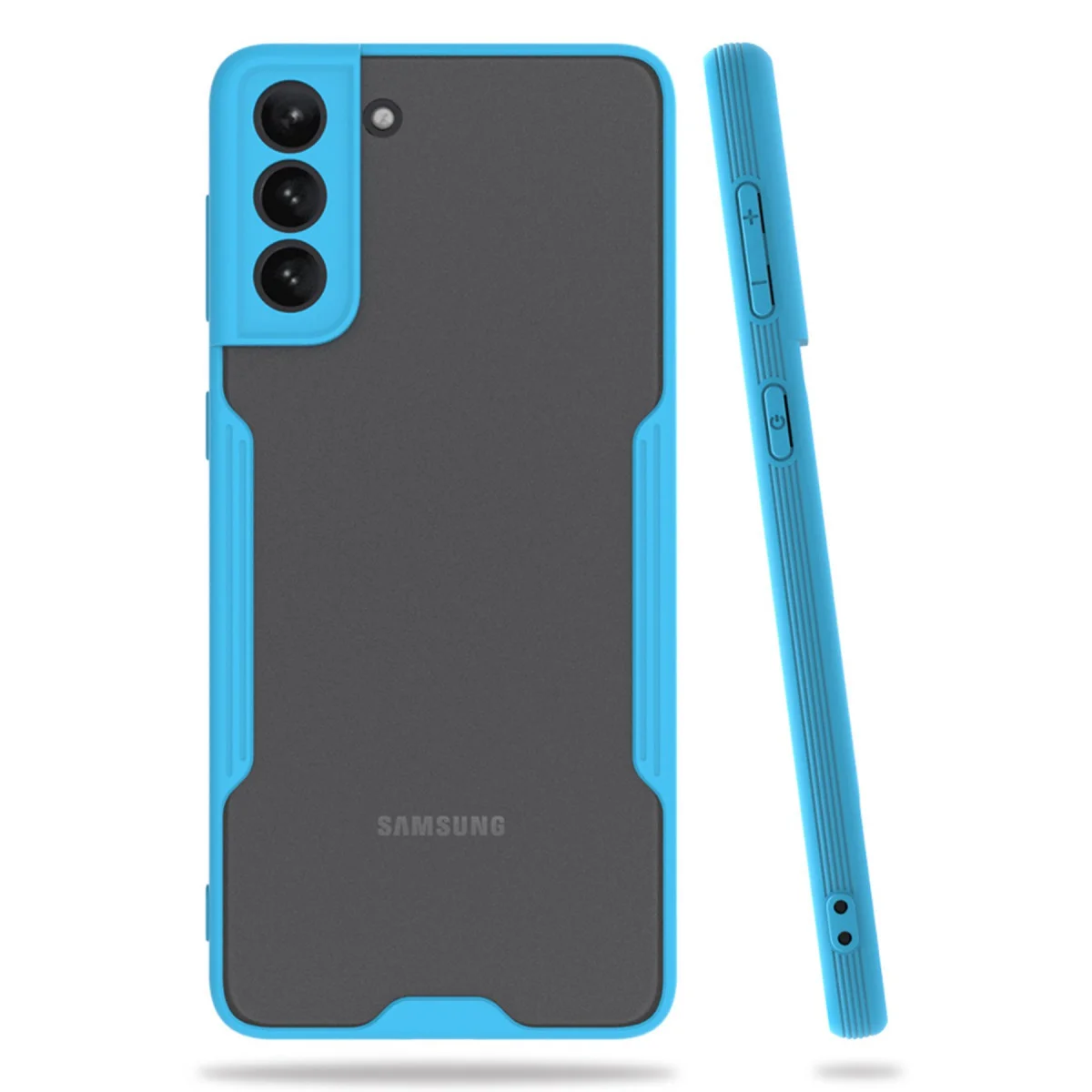 Galaxy S21 Plus Kılıf Platin Silikon - Mavi