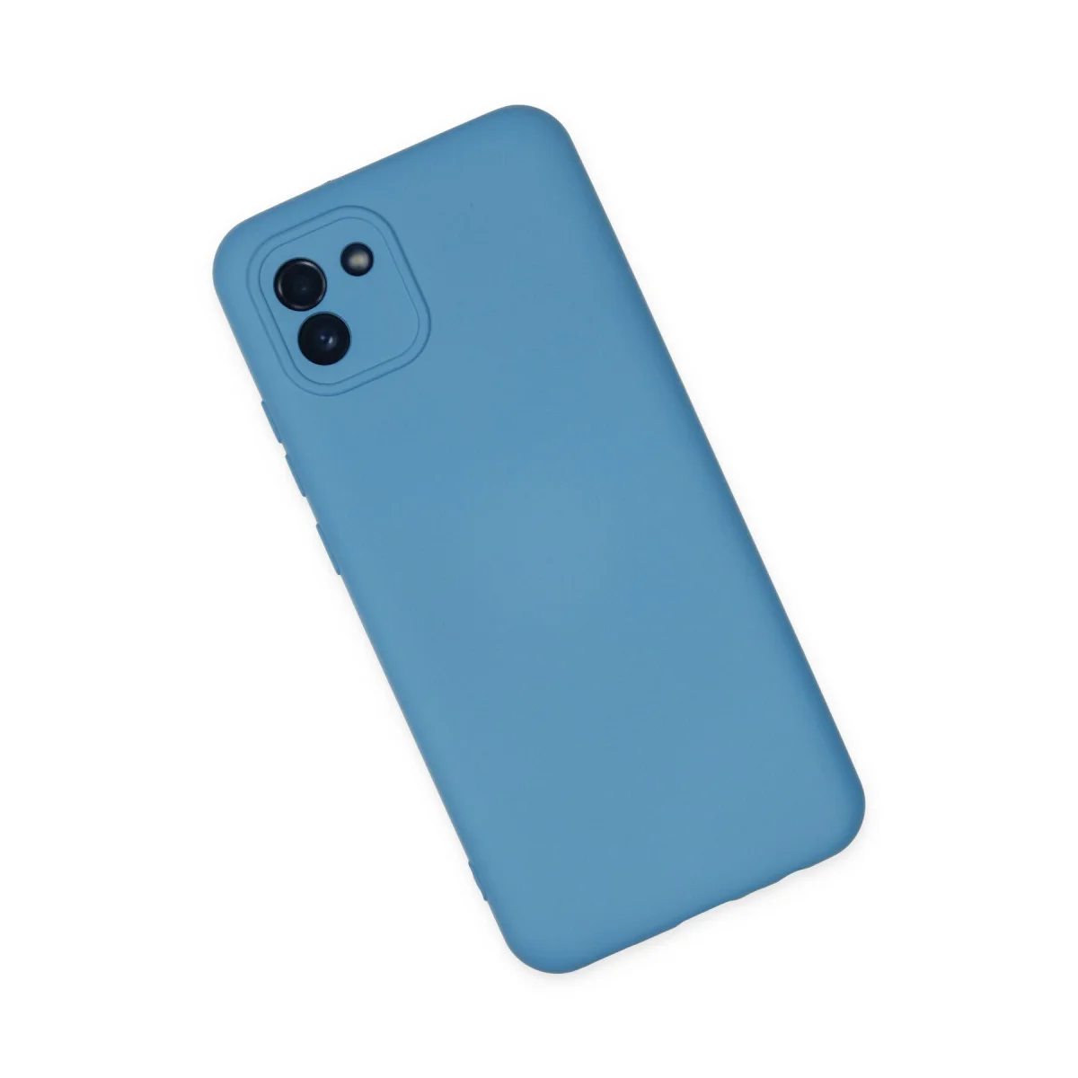 Galaxy A03 Kılıf Nano içi Kadife Silikon - Mavi