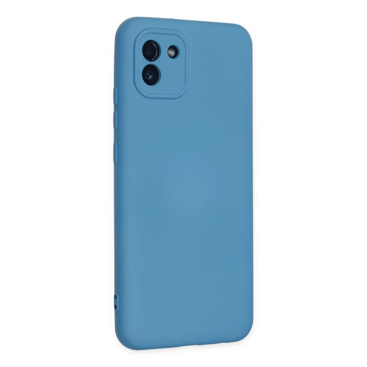 Galaxy A03 Kılıf Nano içi Kadife Silikon - Mavi