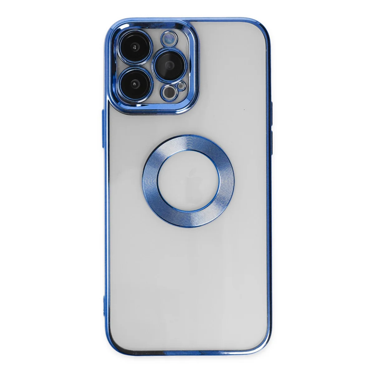 iPhone 14 Pro Max Kılıf Slot Silikon - Mavi