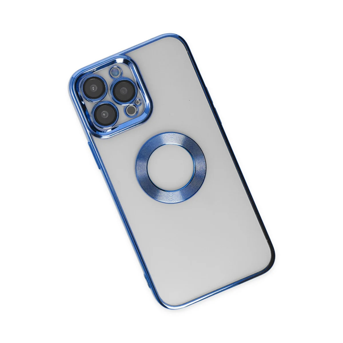 iPhone 14 Pro Max Kılıf Slot Silikon - Mavi