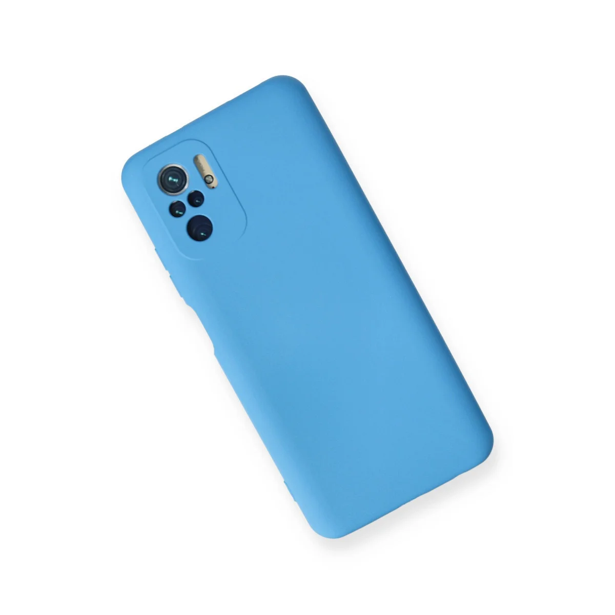 Redmi Note 10 Kılıf Nano içi Kadife Silikon - Mavi