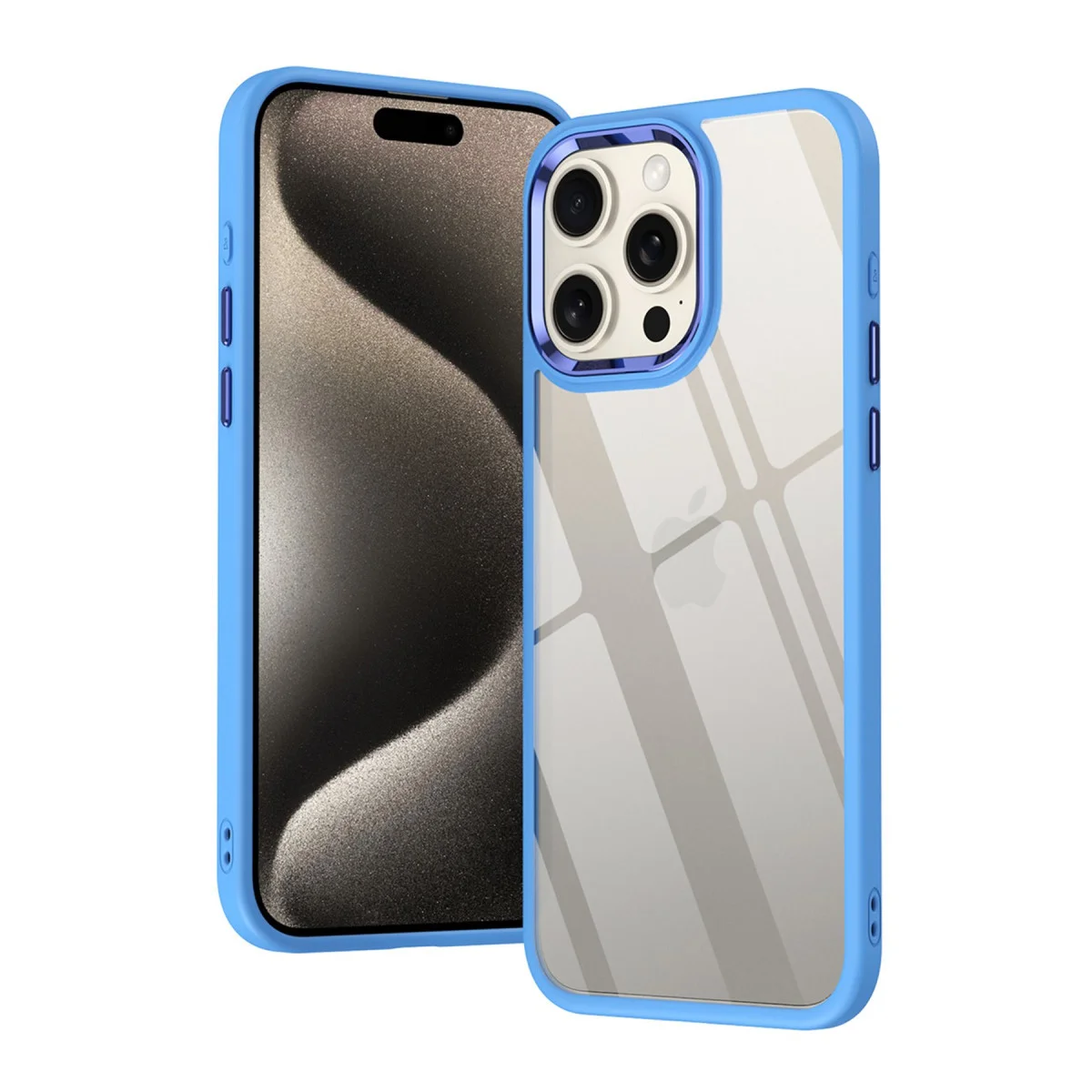 iPhone 15 Pro Kılıf Power Silikon - Mavi
