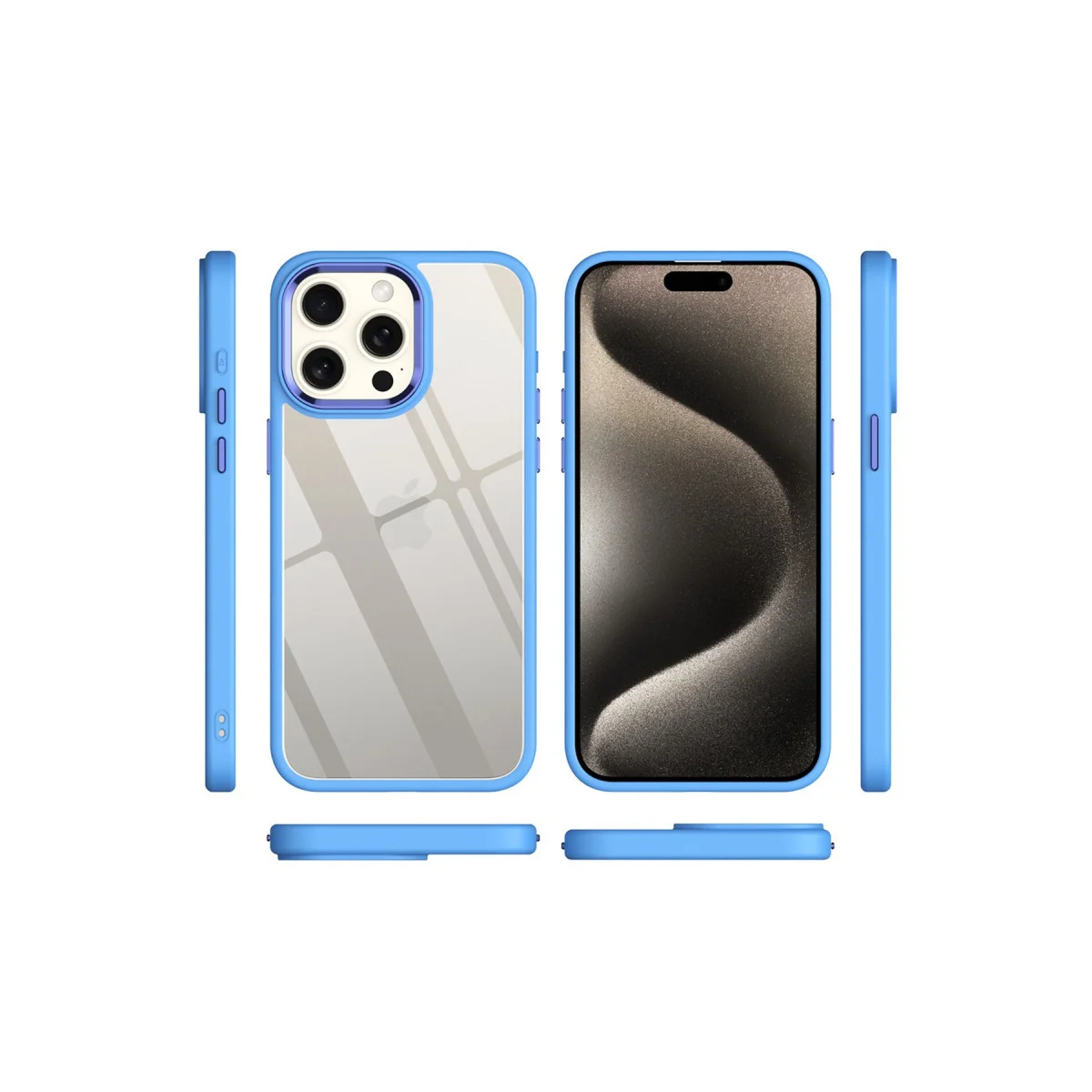 iPhone 15 Pro Kılıf Power Silikon - Mavi