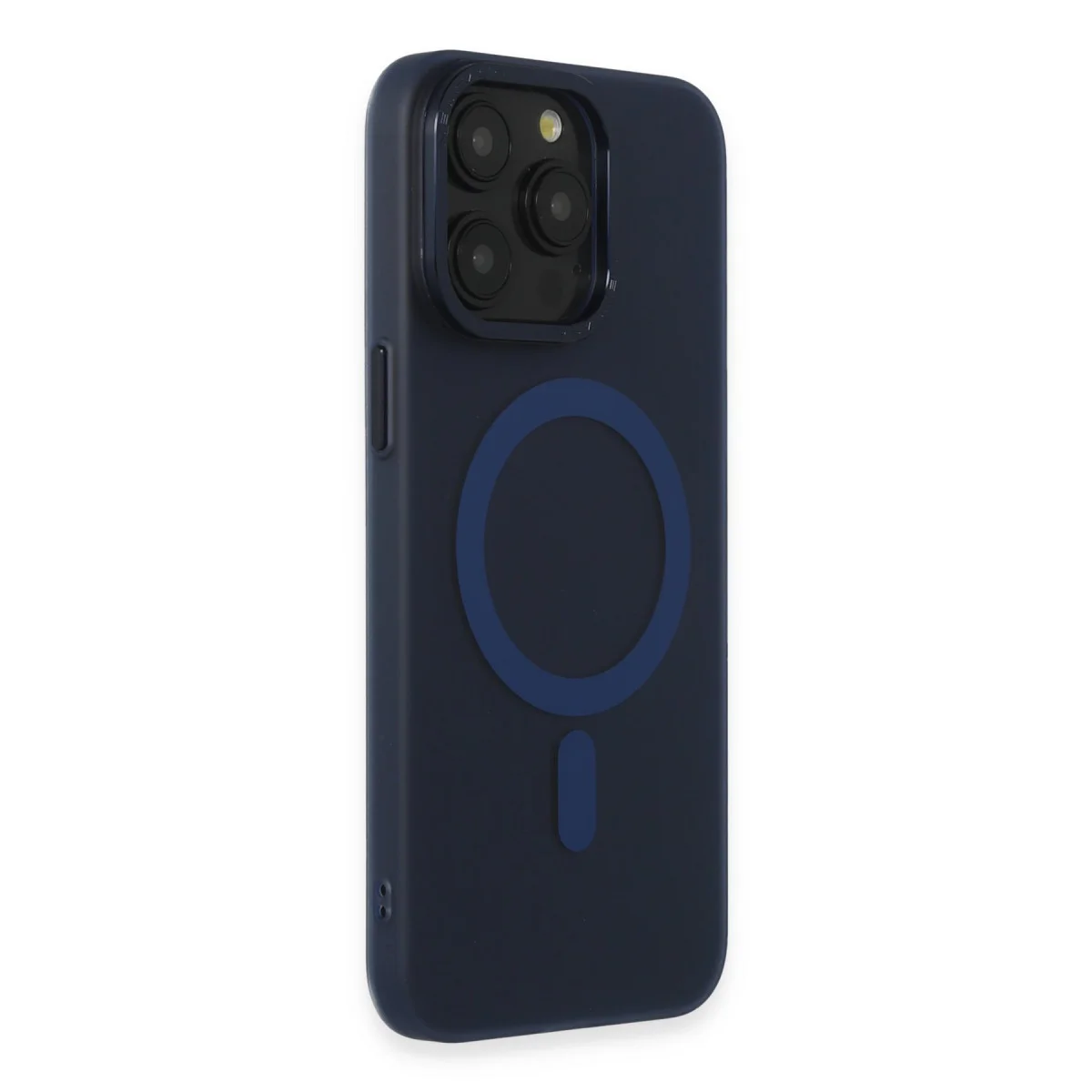 iPhone 15 Pro Max Kılıf Lodos Magneticsafe Mat Kapak - Mavi