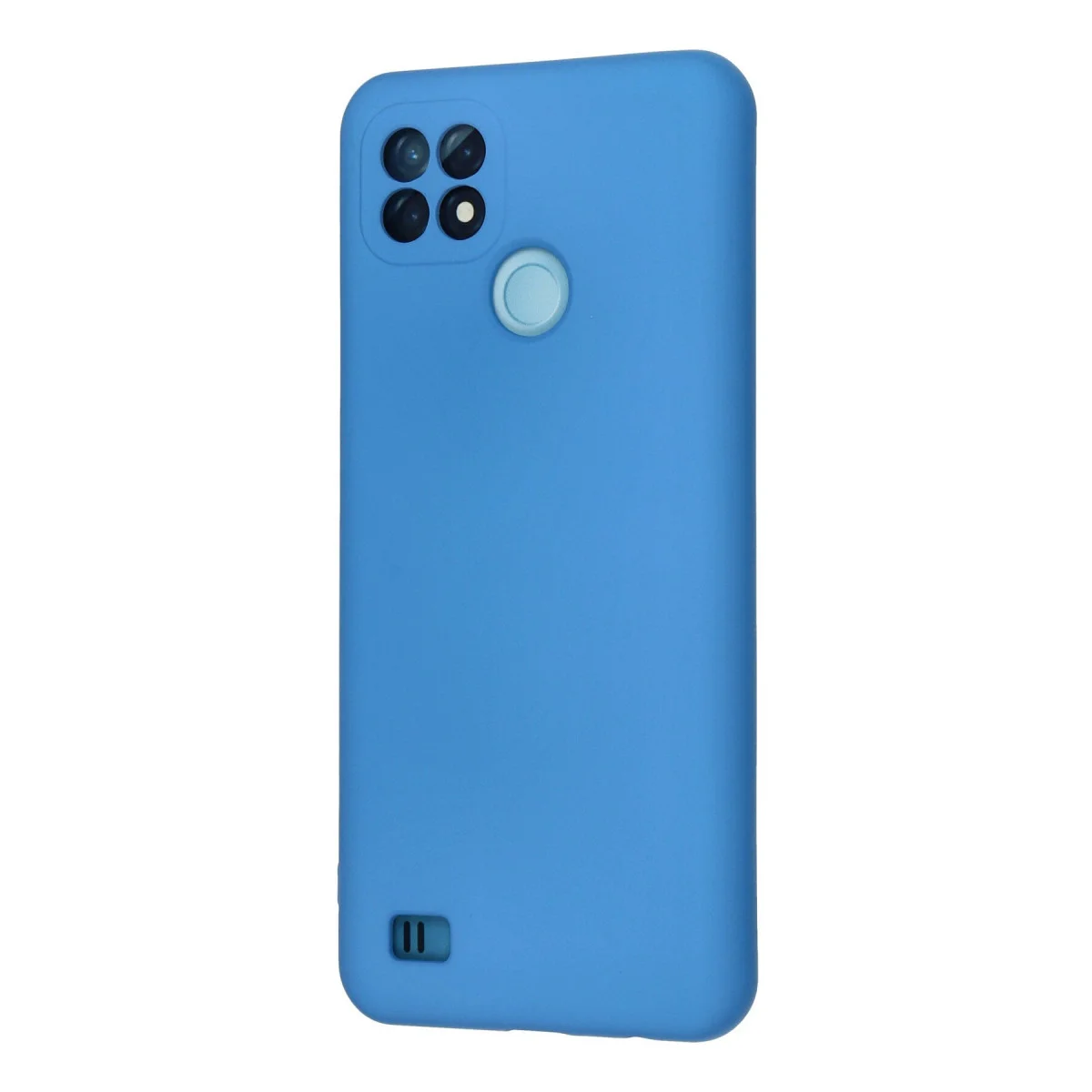 Realme C21 Kılıf Nano içi Kadife Silikon - Mavi