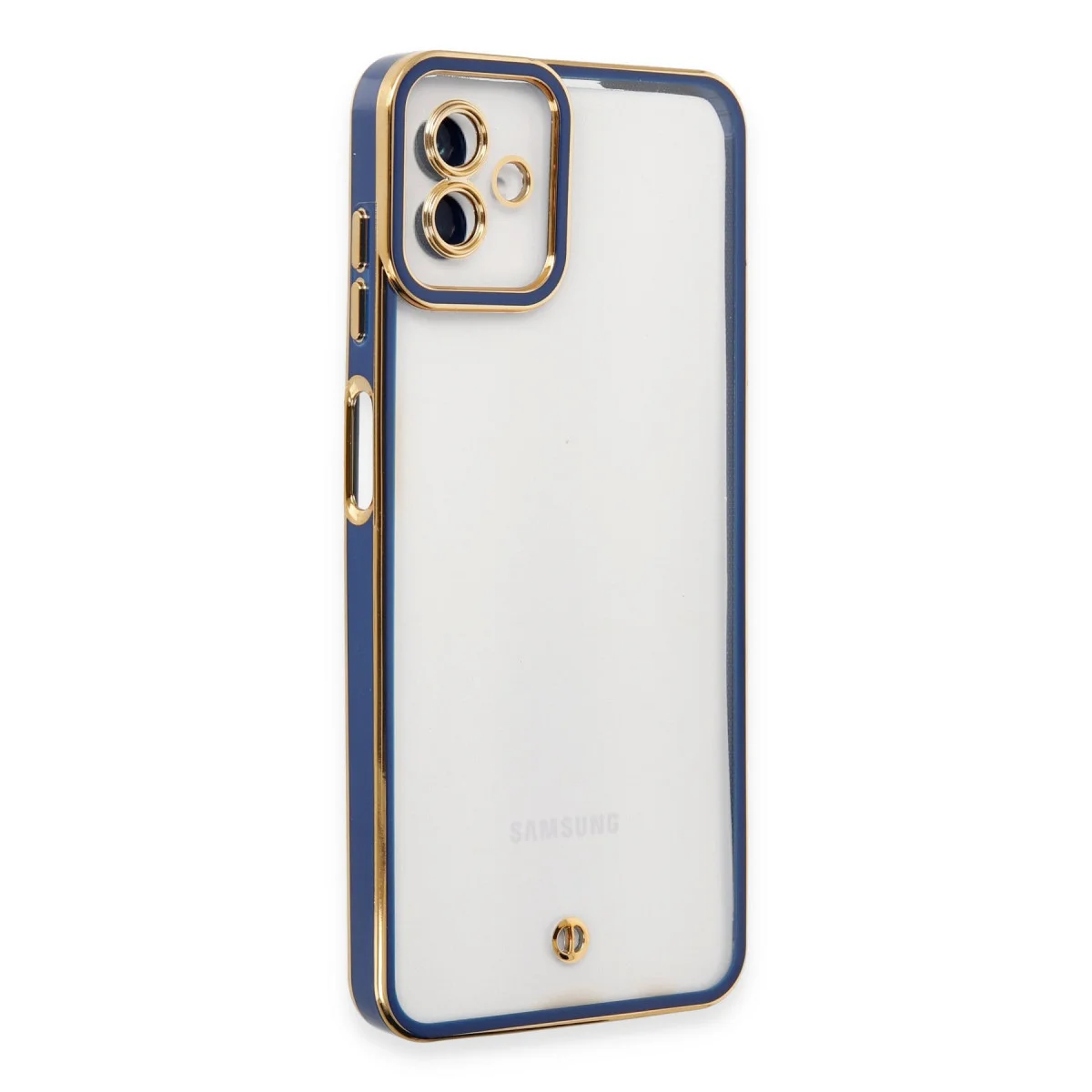 Galaxy A04 Kılıf Liva Lens Silikon - Mavi