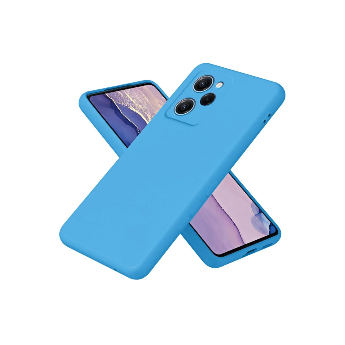 Poco X5 Pro 5G Nano içi Kadife Silikon - Mavi