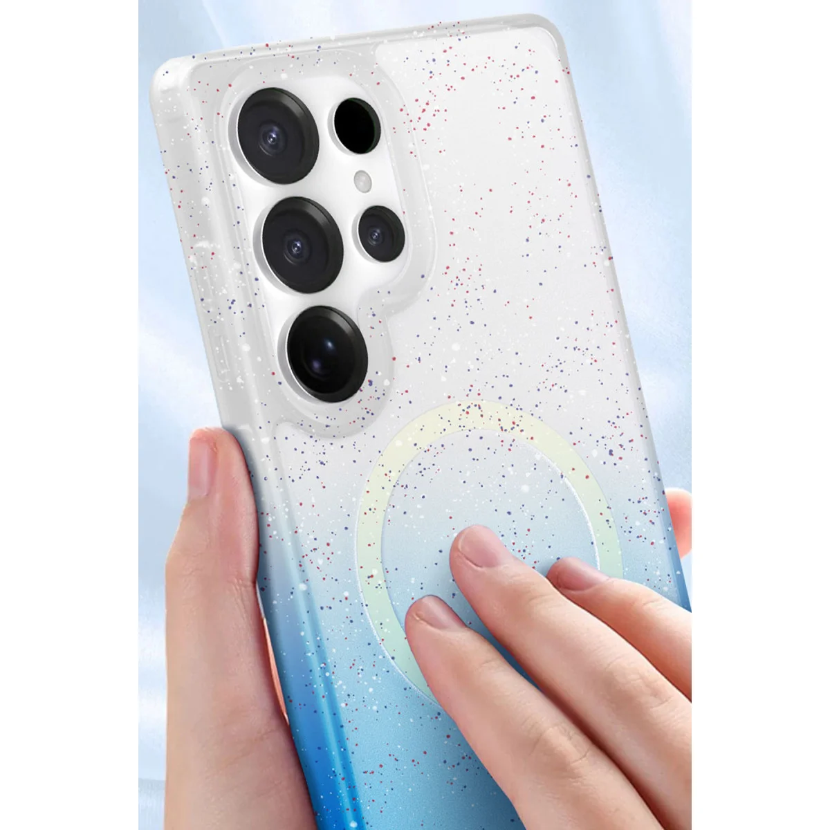 Galaxy S25 Ultra Pummel Shiny Magsafe Kapak - Mavi