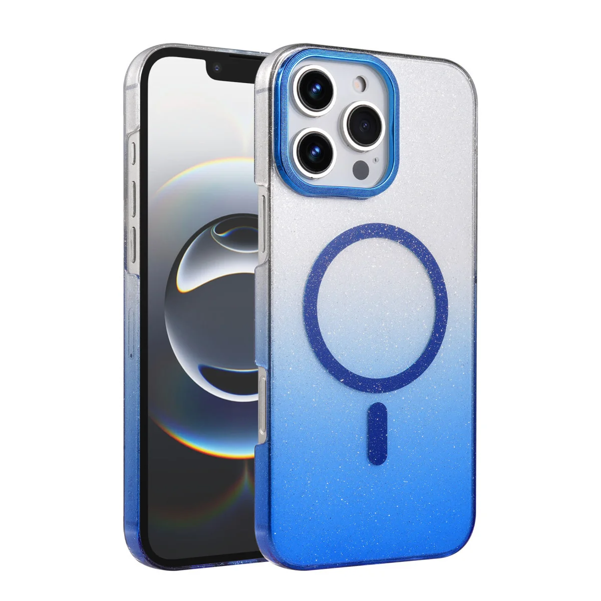 iPhone 16 Pro Glossy Magsafe Kapak - Mavi