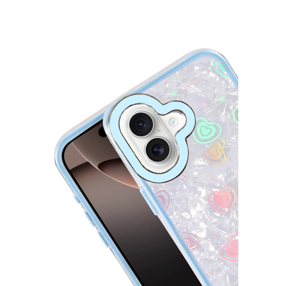 iPhone 16 Lumi Desenli Kapak - Mavi