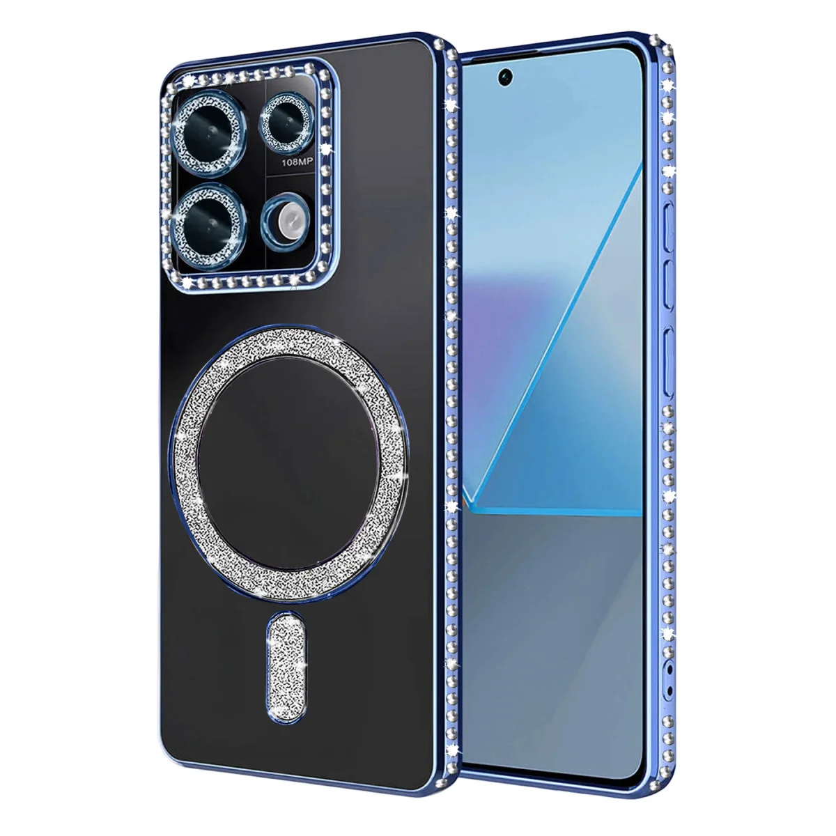 Redmi 13C Joke Simli Magneticsafe Kılıf - Mavi