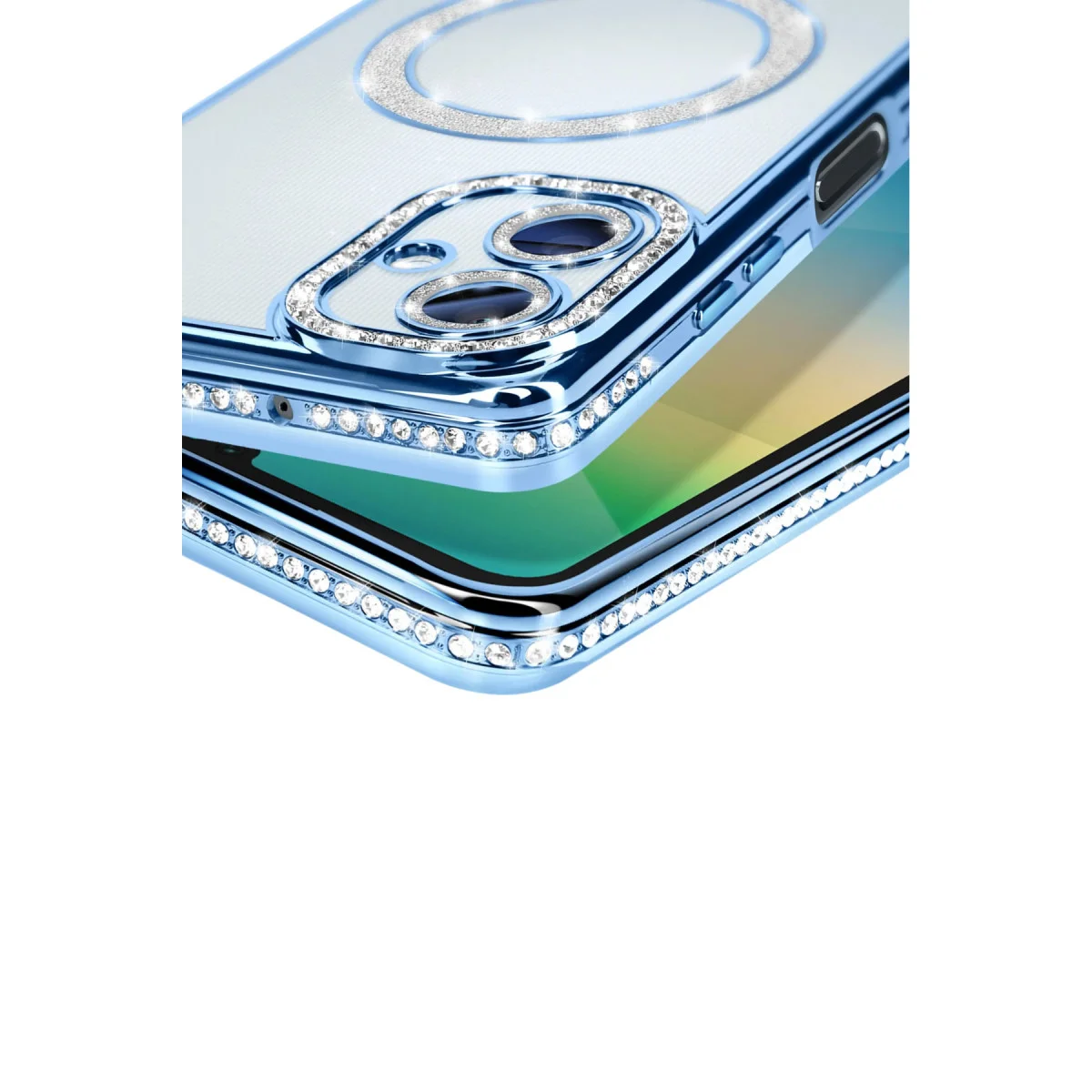Galaxy A06 Joke Simli Magneticsafe Kılıf - Mavi