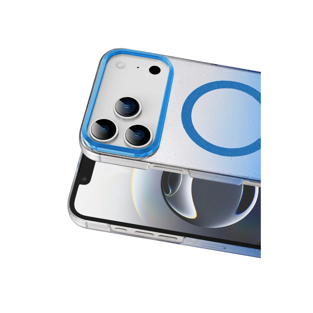 iPhone 17 Pro Max Glossy Magsafe Kapak - Mavi