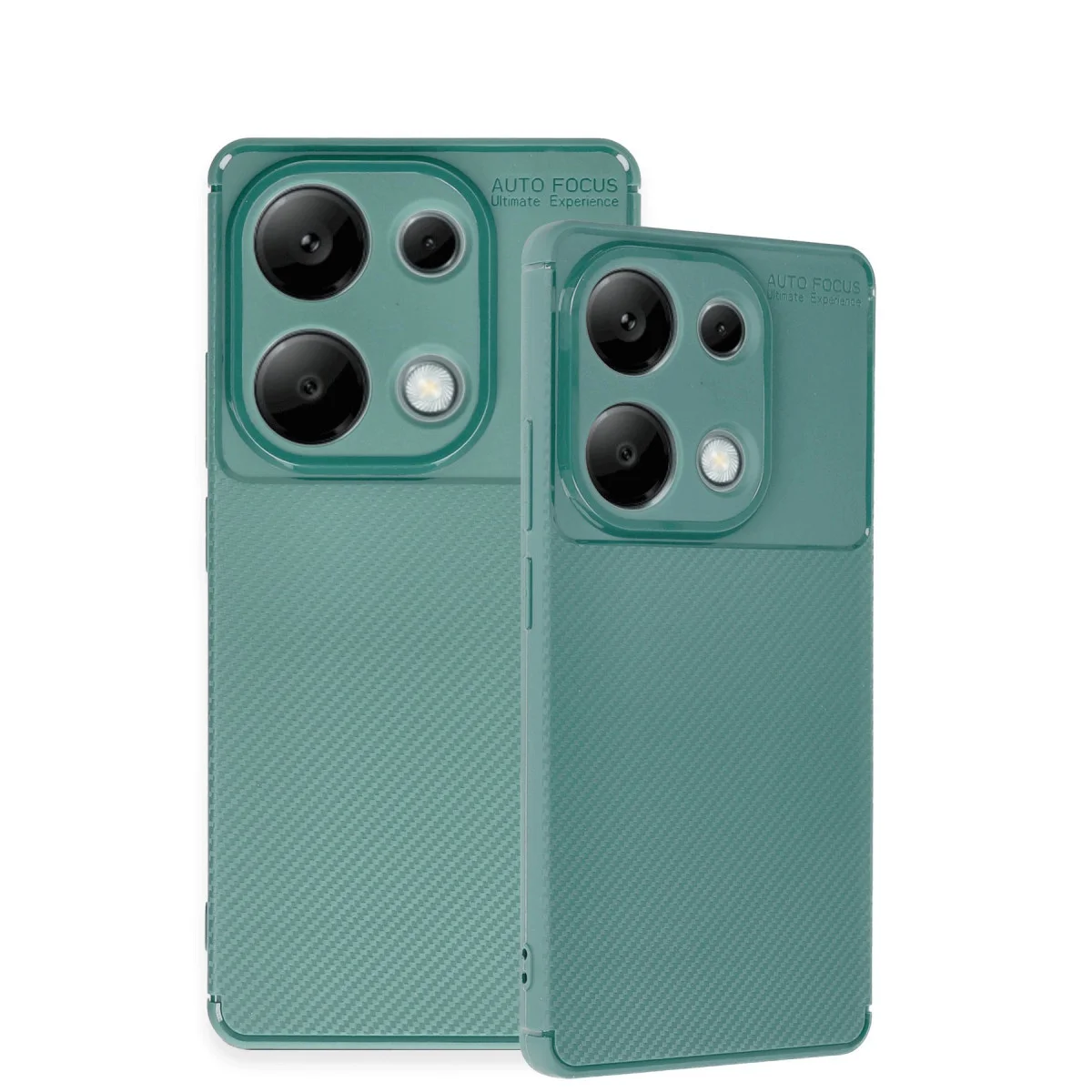 Redmi Note 13 Pro 4G Kılıf Auto Focus Karbon Kapak - Koyu Yeşil