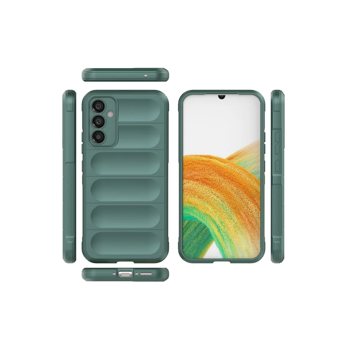 Galaxy A05S Kılıf Optimum Silikon - Koyu Yeşil