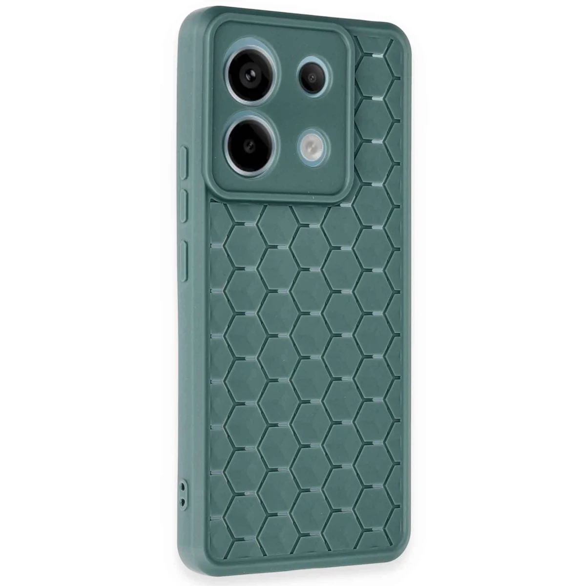 Redmi Note 13 Pro 5G Kılıf Petek Silikon Kapak - Koyu Yeşil