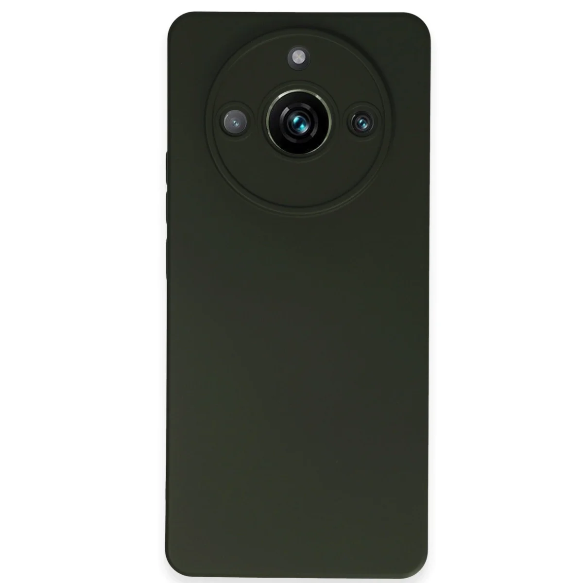 Realme 11 Pro Kılıf Nano içi Kadife Silikon - Koyu Yeşil