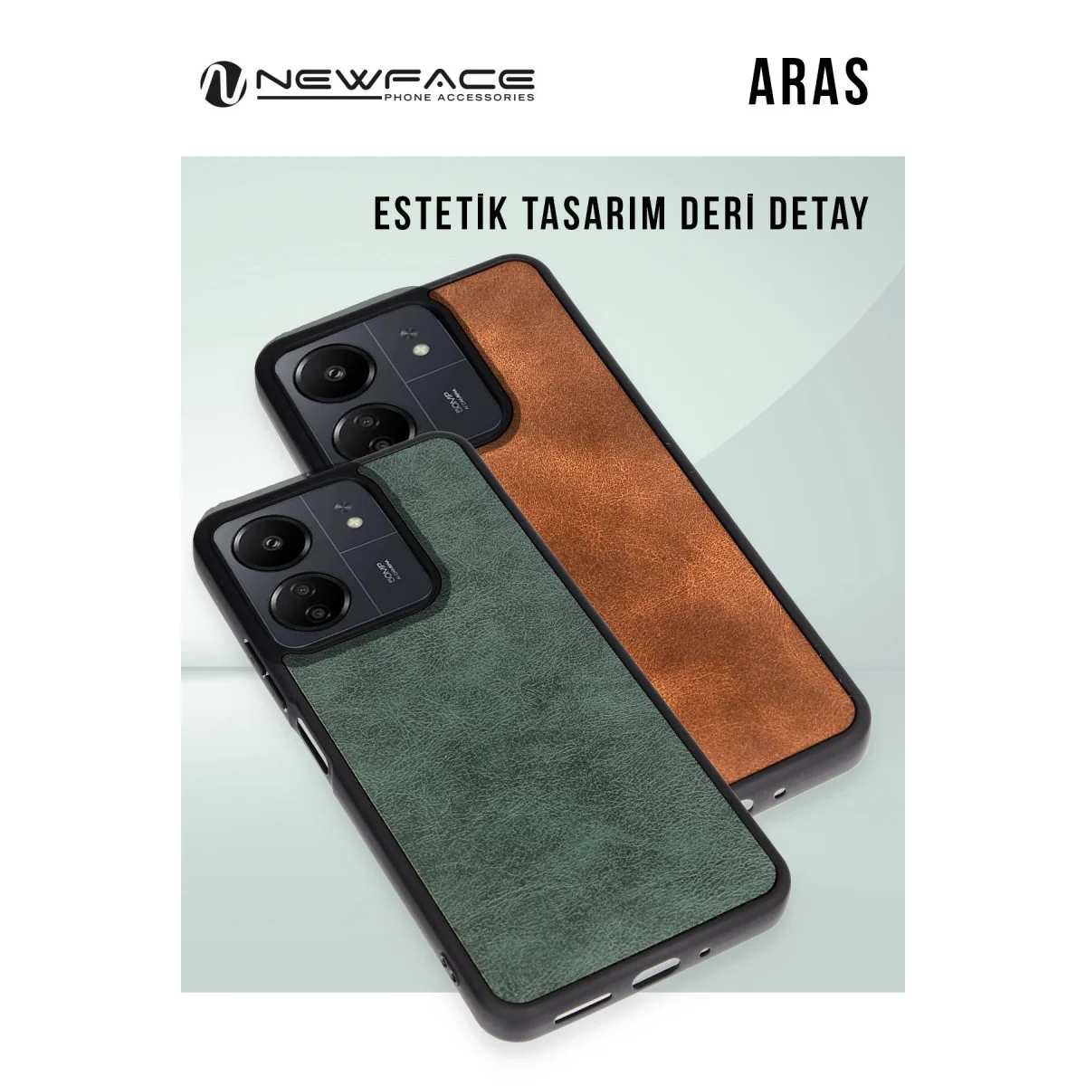 Galaxy A05 Kılıf Aras Deri Kapak - Koyu Yeşil