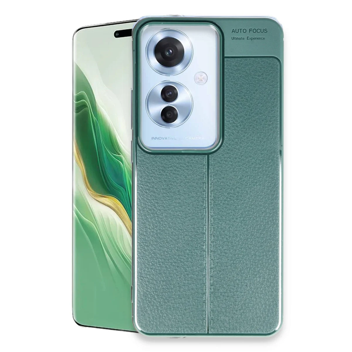 Reno 11F Kılıf Auto Focus Kapak - Koyu Yeşil