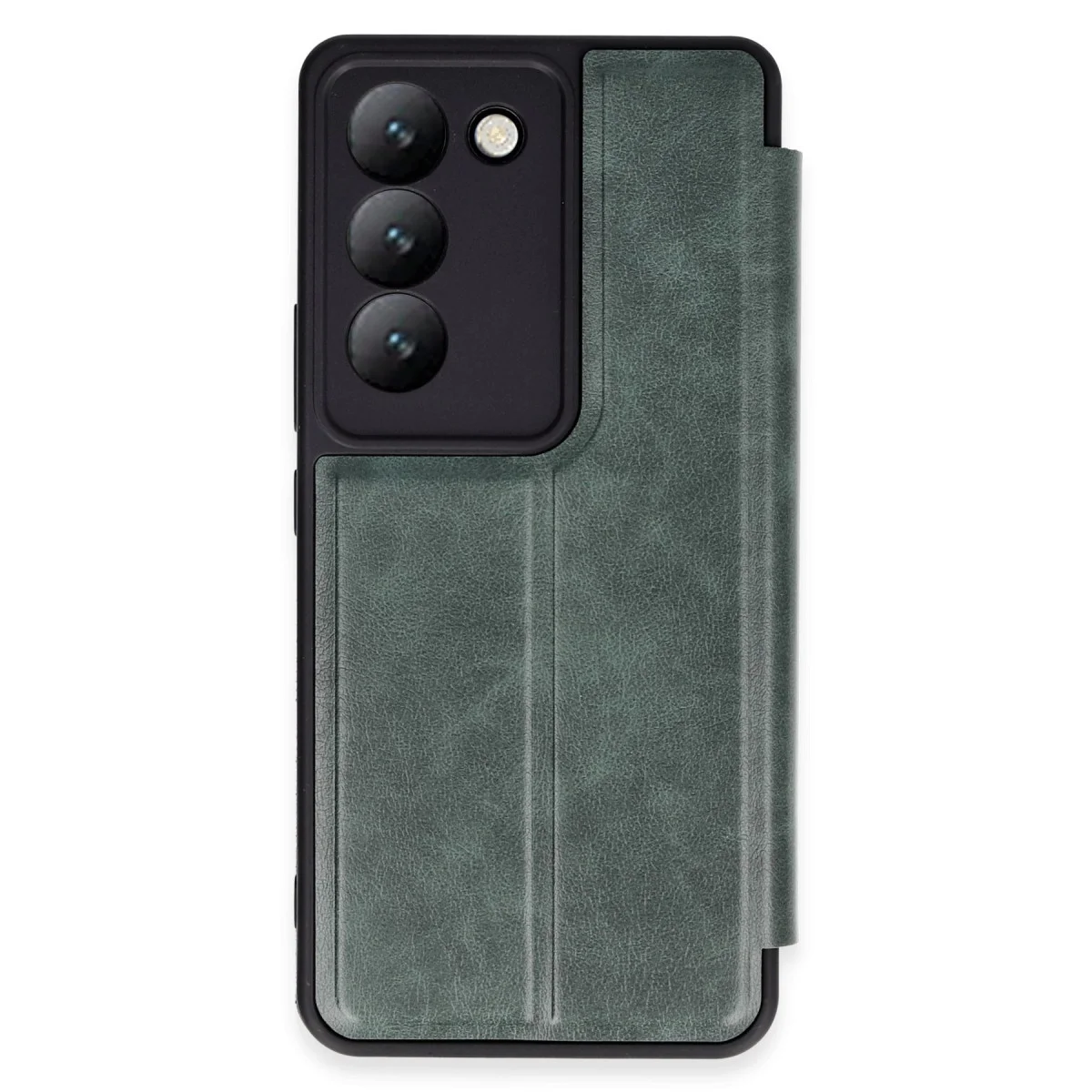 V30 Lite 4G Kılıf Flip Cover - Koyu Yeşil
