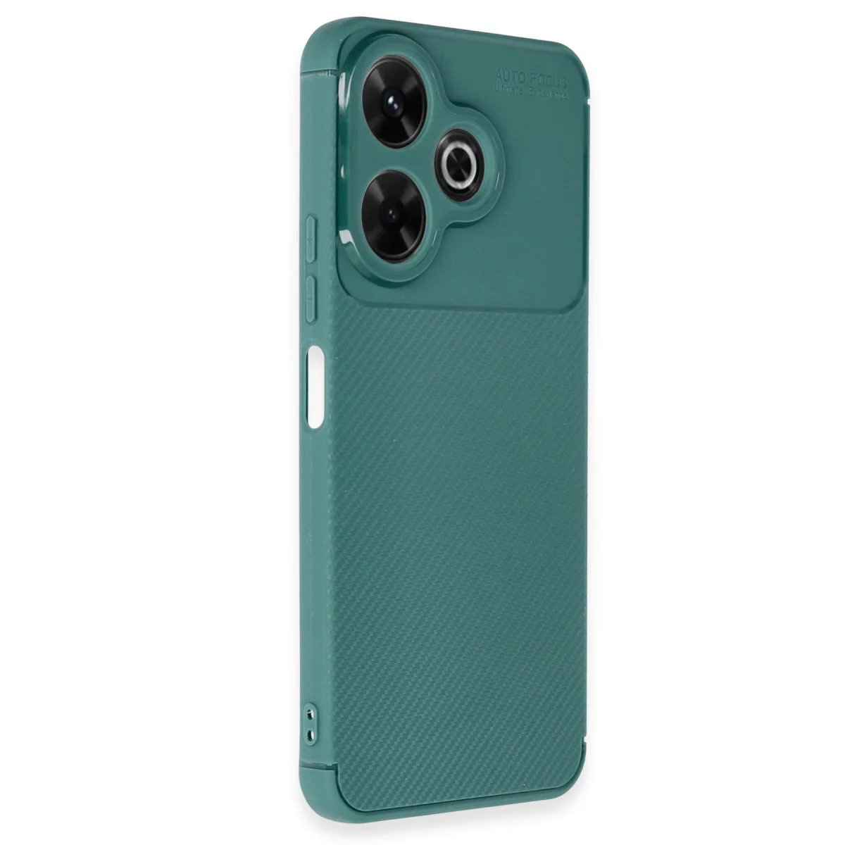 Redmi 13 4G Kılıf Auto Focus Karbon Kapak - Koyu Yeşil