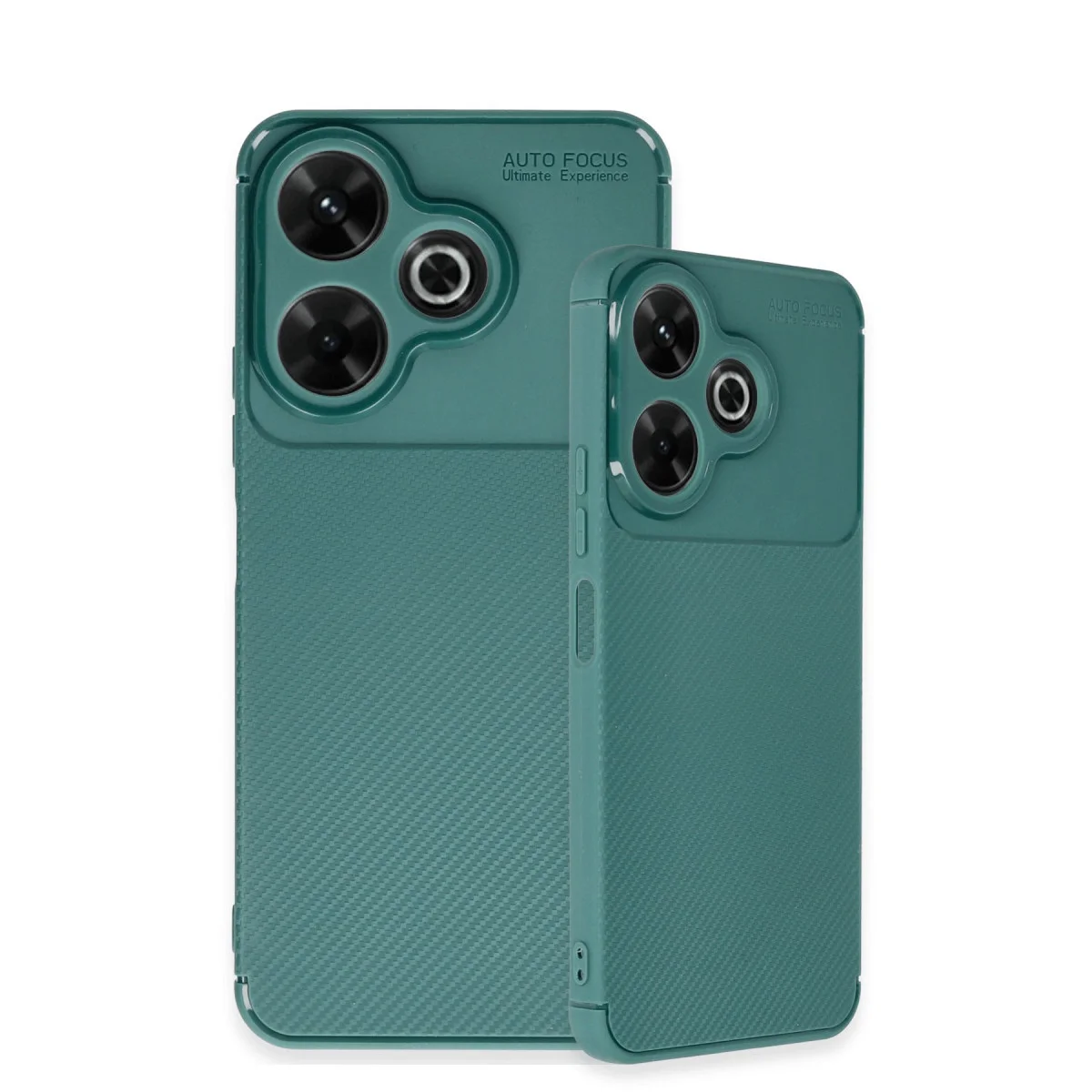 Redmi 13 4G Kılıf Auto Focus Karbon Kapak - Koyu Yeşil