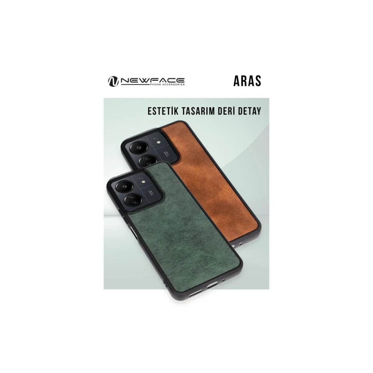 iPhone 16 Plus Kılıf Aras Deri Kapak - Koyu Yeşil