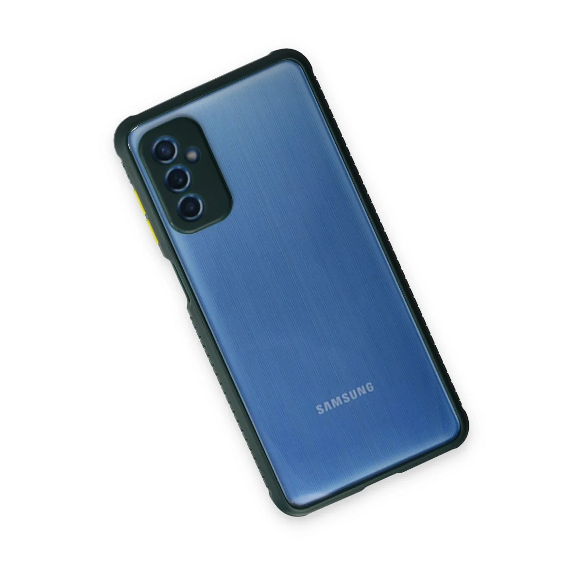 Galaxy M52 5G Kılıf Miami Şeffaf Silikon - Koyu Yeşil
