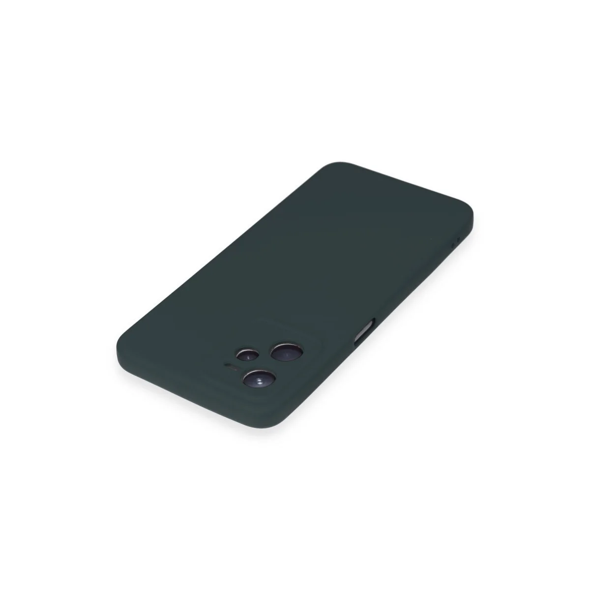 Realme C35 Kılıf Nano içi Kadife Silikon - Koyu Yeşil