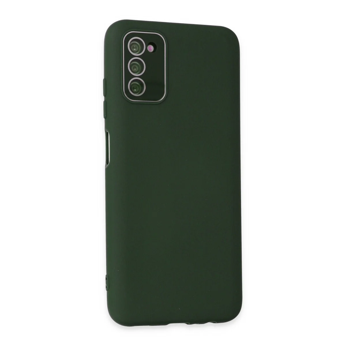 Galaxy A03S Kılıf Lansman Glass Kapak - Koyu Yeşil