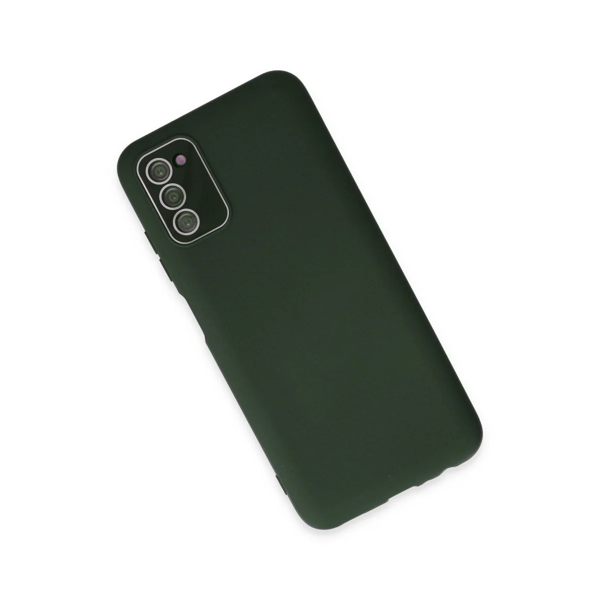 Galaxy A03S Kılıf Lansman Glass Kapak - Koyu Yeşil