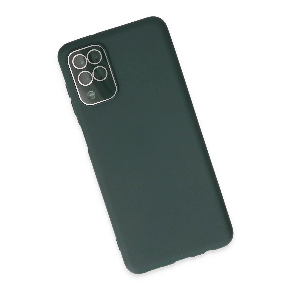 Galaxy A22 Kılıf Lansman Glass Kapak - Koyu Yeşil