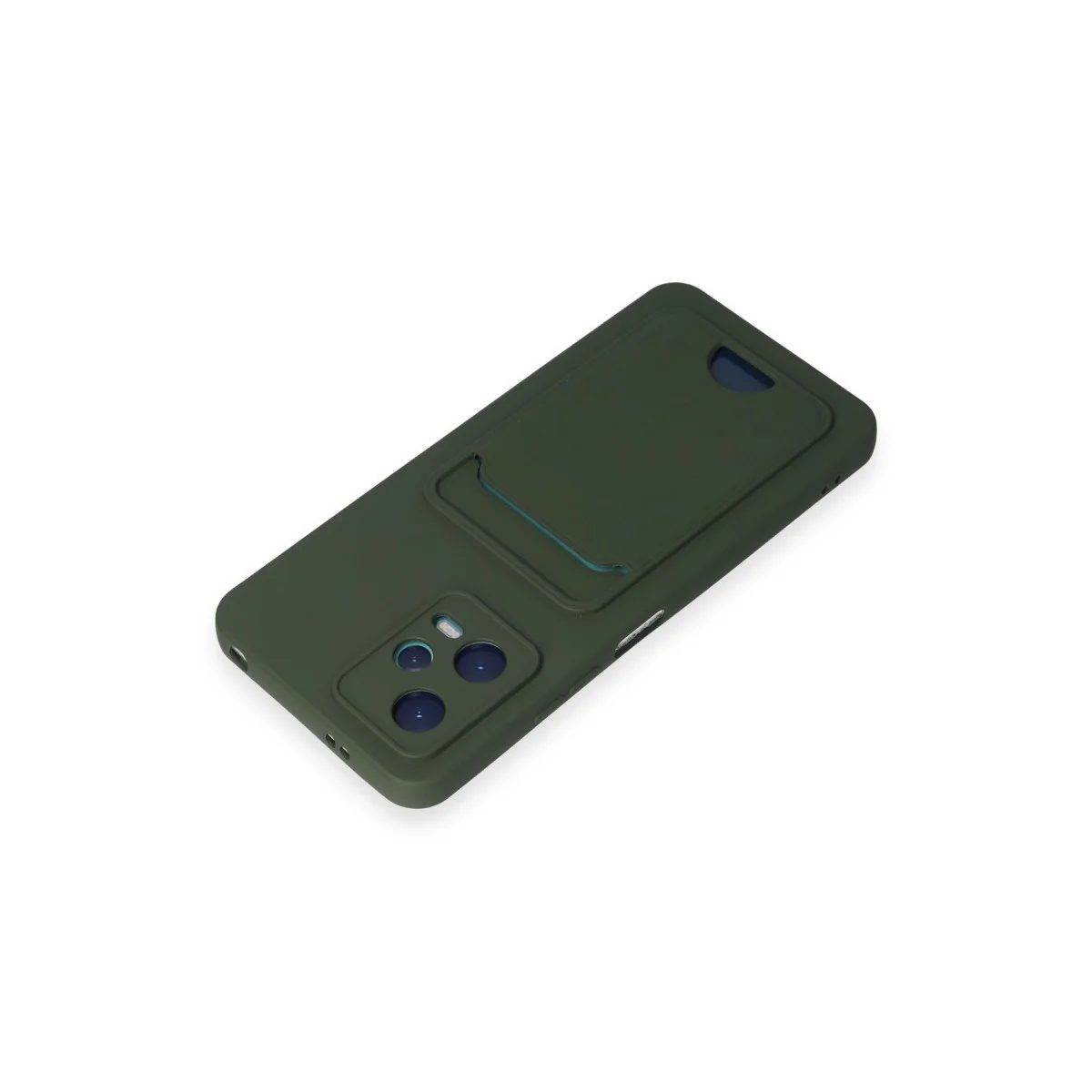 Poco X5 5G Kılıf Kelvin Kartvizitli Silikon - Koyu Yeşil
