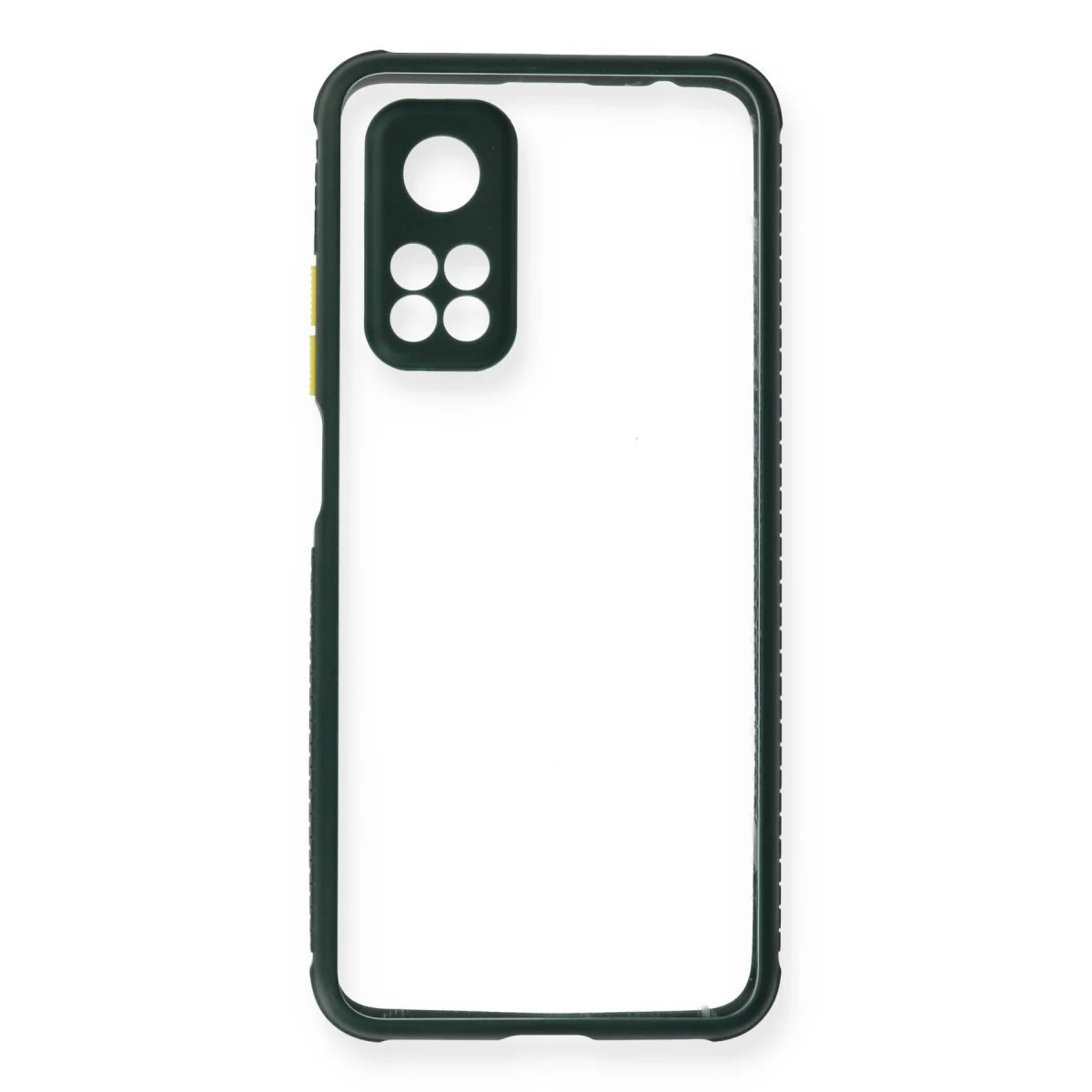 Mi 10T Pro Kılıf Miami Şeffaf Silikon - Koyu Yeşil