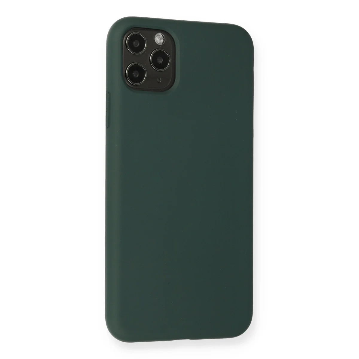 iPhone 11 Pro Max Kılıf Nano içi Kadife Silikon - Koyu Yeşil
