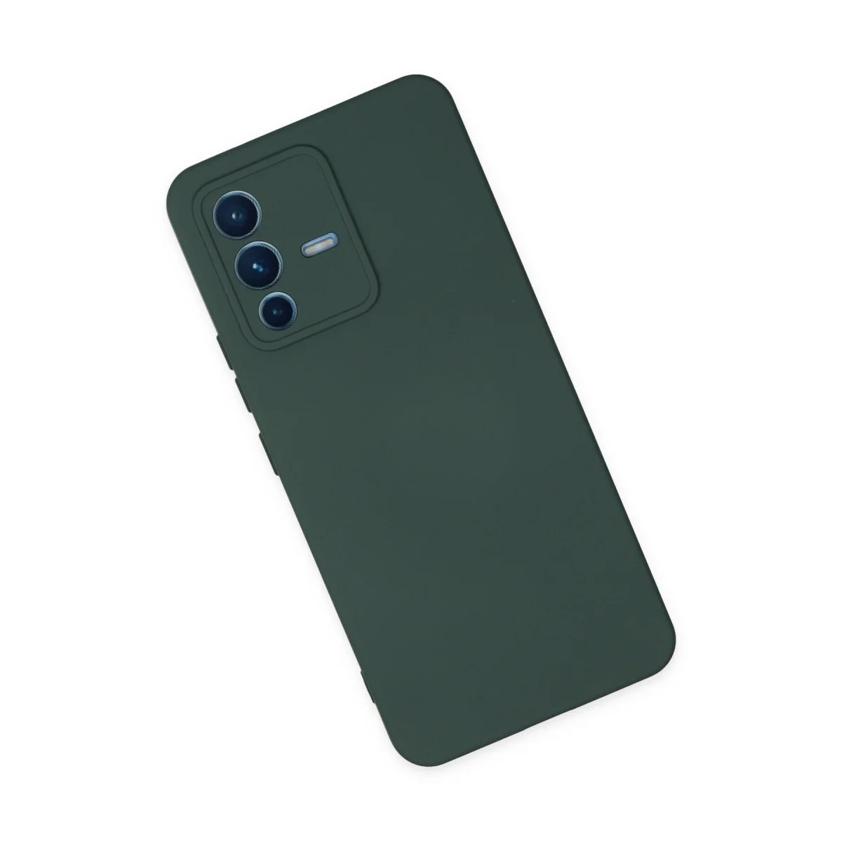 V23 5G Kılıf Nano içi Kadife Silikon - Koyu Yeşil