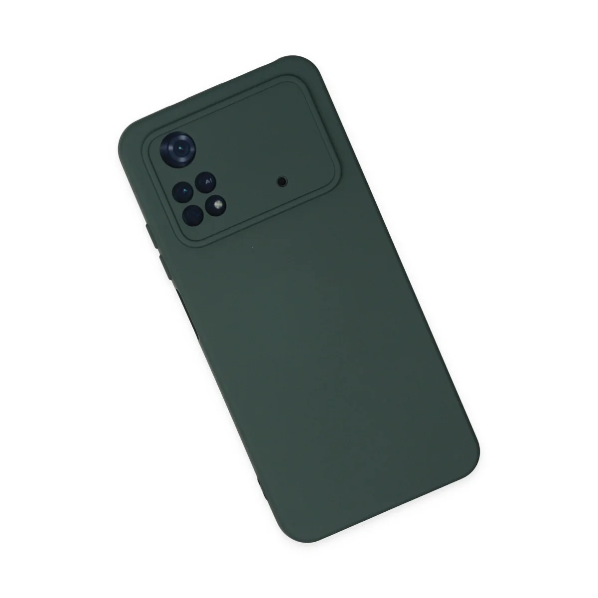 Poco M4 Pro 4G Kılıf Nano içi Kadife Silikon - Koyu Yeşil