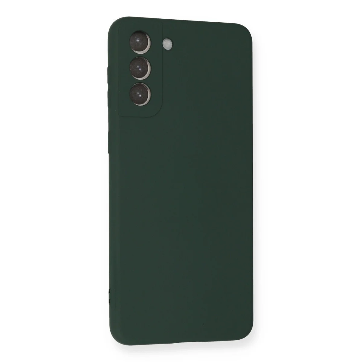 Galaxy S21 Plus Kılıf Nano içi Kadife Silikon - Koyu Yeşil
