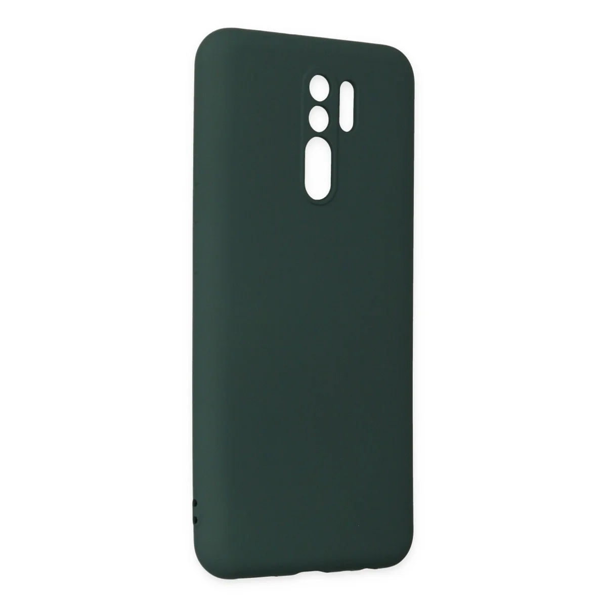 Redmi 9 Kılıf Nano içi Kadife Silikon - Koyu Yeşil